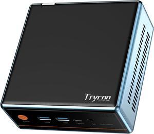 Trycoo Mini PC Windows 11 6900HX 32GB RAM 1TB PCIe4.0 SSD Mini Desktop Computer with AMD Ryzen 9 (4.9GHz) Processor 6C/8T Radeon 680M Graphic Support Four Screen Displays WiFi6 BT5.2 Type-C USB4.0 LAN