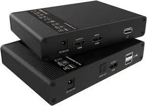 BZBGEAR 4K UHD HDMI and KVM Extender with Zero Latency up to 230ft Support HDR and ARC - BG-EXHKVM-70C