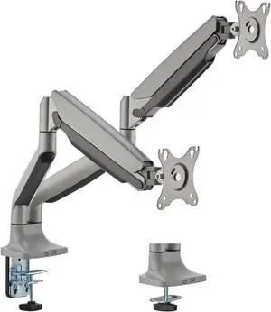 THRONMAX MS60 Monitor Mount, Computer Monitor Stand Holder, 13 to 32 Inch Gas Monitor Arm, Adjustable Stand, Vesa Mount with Clamp and Grommet Base