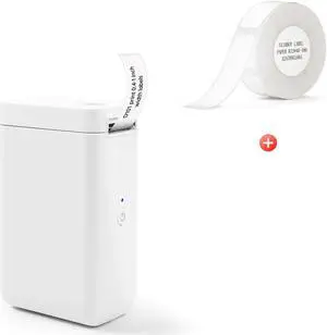 NIIMBOT D101 White Label Maker and 2 Rolls Tape Bundle