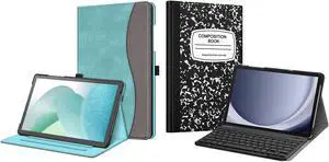 Fintie Case for Samsung Galaxy Tab A9 Plus 11 Inch 2023 Model (SM-X210/X216/X218), Multi-Angle Viewing Protective Cover with Pocket + Slim Stand Keyboard Cover