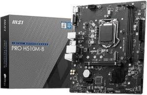 MSI PRO H510M-B Desktop Motherboard - Intel H470 Chipset - Socket LGA-1200 - Micro ATX