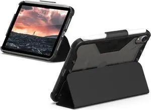 URBAN ARMOR GEAR UAG Designed for iPad Mini A17 Pro Case (7th Gen, 2024) A2993 A2995 A2996 8.3" Plyo, Rugged Translucent Multi-Angle Viewing Folio Stand with Pencil Holder Protective Cover, Ice