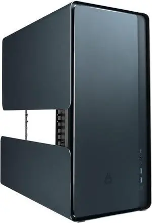 AZZA CAST PC Case - ATX Mid-Tower with Aluminum Wings, Mesh & Plate Front Panels, Open Chassis with Detachable Frame & Customizable Exterior, 360mm Radiator Support, 120mm ARGB Rear Fan - Black
