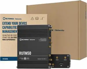 Teltonika RUTM50 WiFi Router Dual SIM Card Slot - 5G Ultra High Speeds Up to 3.4 Gbps - Auto Failover with SA & NSA 5G Architecture Support - 4G Compatibility Wireless Router (TELRUTM50000000)