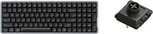 LOFREE Flow100 Low Low Profile Mechanical Keyboard, 75 Percent Rechargeable Wireless Keyboards with Bluetooth and Wired Connection, Black Phantom Tactile Switches and Ghost liear Switches