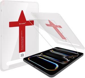 SAHARA - Easy Apply Tempered Glass Screen Protector for iPad Pro (M4) 13" 2024, Clear, (ZD-T00061)