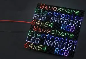 Flexible RGB Full-Color LED Matrix Panel 64x64, 4096 RGB LEDs, 3mm Pitch, Adjustable Brightness Chainable Design, Display Text/Colorful Image/Animation, for Raspberry Pi/Raspberry Pi Pico / ESP32