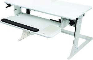 3M Precision Standing Desk, 35.4" x 23.2" x 6.2" to 20", White