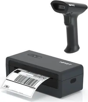 iDPRT Bluetooth Thermal Label Printer 4X6 Shipping Label Printer for Small Business with Bluetooth Barcode Scanner 1D 2D Scanner