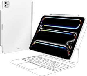 SwitchEasy CoverBuddy Lite for 2024 iPad Pro 11" - Case Compatible with Magic Keyboard for iPad Pro (M4), with Apple Pencil Pro Pencil Holder - White