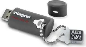 Integral 8GB Crypto-197 256-Bit Hardware Encrypted 3.0 USB Secure Flash Memory Drive - Certified to FIPS 197, Brute-Force Password Attack Protection & Rugged Double-Layer Waterproof Design