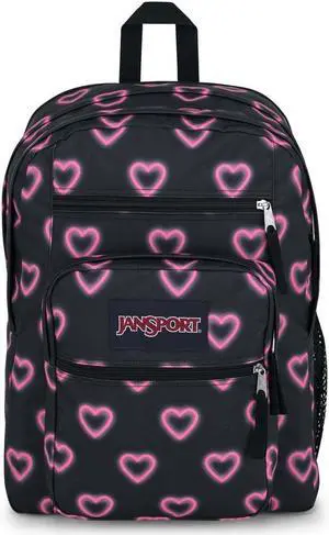 JanSport Laptop Backpack - Computer Bag with 2 Compartments, Ergonomic Shoulder Straps, 15" Laptop Sleeve, Haul Handle - Happy Hearts Black