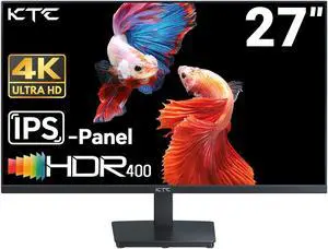 KTC 27 Inch 4K UHD Computer Monitor, IPS 3840x2160 Monitor with HDR400, DCI-P3 95%, 1.07 Billion Colors, HDMI DisplayPort, 60Hz FreeSync PC Monitor, H27P27