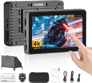 VILTROX DC-X3 6" Camera Field Monitors DCX3 for DSLR Touchscreen External Monitor 4k 2000nits X3 Monitor for Sony Canon Nikon 3D LUT 1920x1080 IPS with Sunshield 2200 MAh Battery