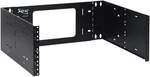 ICC EZ Fold Wall Mount Bracket with Patented 15" Depth Foldable Arms, 4 RMS Network Wall Bracket with Steel Construction, 30 lbs Capacity, Hinged for Easy Access, Single-Pack, Black