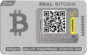 Ballet Real Bitcoin - The Easiest Cryptocurrency Cold Storage Card - Crypto Hardware Wallet, Safeguarding Your Digital Assets (Single)