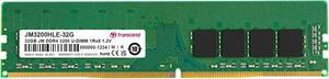 Transcend 32GB DDR4 3200MHz U-DIMM 2Rx8 1.2V, RAM, PC4-25600, CL22, Desktop Memory Module - JM3200HLE-32G