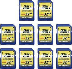 INLAND 32GB Class 10 SDHC Flash Memory Card Standard Full Size SD Card USH-I U1 Trail Camera by Micro Center (10 Pack)