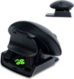R-Go Twister Ambidextrous Mouse, Ergonomic Vertical, with Break Software, Duo Connection(Bluetooth&USB C), Silent Click, Prevention Mouse Arm, Rechargeable Wireless Mouse for Windows/Mac/Linux, Black
