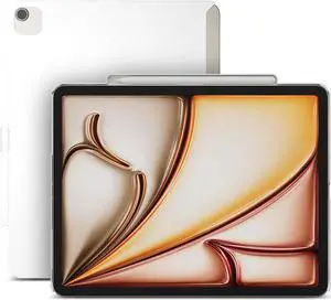 SwitchEasy CoverBuddy Lite for M2 iPad Air 13" (2024) - Case Compatible with Magic Keyboard & Smart Keyboard Folio, with Pencil Holder - White