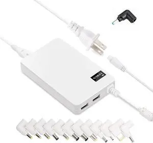Lvsun Universal Laptop Charger 90W 65W 45W with 12 Tips for HP Acer Lenove Dell Samsung Gateway Notebook Sony JBL IBM Fujitsu, Power Adapter DC Tips N36, Work Together with LVSUN Charger only