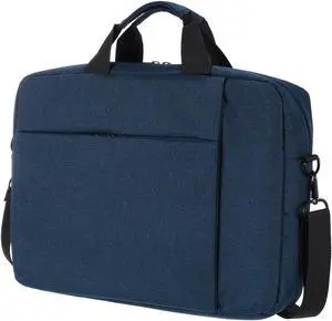 uxcell 15 Inch 360deg Protective Laptop Briefcase Bag, Water-Resistant Laptop Shoulder Bag, Business Crossbody Bag, Computer Carrying Bag for Travel College, Blue
