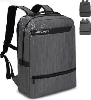 HEAD Waterproof Laptop Backpack for Men with Trolley Sleeve, Business Laptop Backpacks fits 17.3 inch Notebook, Large Travel Backpack for Work/Outdoor/Daily