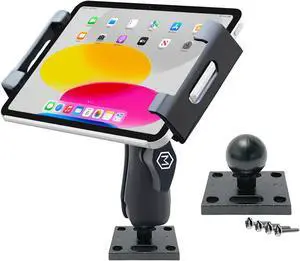 Mighty Mount Heavy Duty Drill Base AMPS Mount, Fits Devices ranging from 6.25" to 13" Making it Ideal for iPads, Samsung Z Fold and Other Tablets. Perfect for Trucks, Aviation, Agriculture, Off-Road