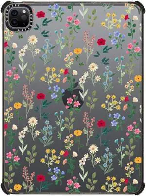 CASETiFY Impact Case for iPad Pro 11" (3rd/4th Gen) - Spring Botanicals 2 - Clear Black