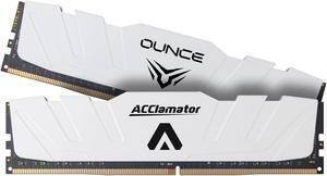 DDR5 32GB 6000MHz Ram (16GBx2 PC5-48000) Desktop (DIMM) Computer Memory CL46(6000MT/s XMP3.0/Expo) with Heatsink White Acclamator