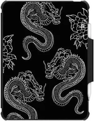 CASETiFY Impact Folio Case for iPad Pro 11" (3rd/4th Gen) - Dragons - Clear Black