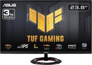 ASUS TUF Gaming 23.8" 1080P Monitor (VG249Q3R) - Full HD, 180Hz, 1ms, Fast IPS, Extreme Low Motion Blur, FreeSync, Variable Overdrive, Shadow Boost, Eye Care, 100% sRGB, 3 yr Warranty