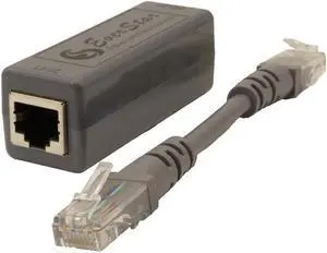 EverStar MI-300DG LAN Signal Noise Filter + 5" UTP Patch Cable for Healthcare (EN60601-1 Compliant 4KV+MOPP) | Apple/Android TV, Hi-Res Audio Systems (RJ45) | Ethernet Galvanic Isolator | Dark Gray