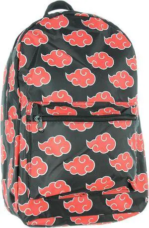 Bioworld Naruto Backpack Shippuden Akatsuki Red Clouds All Over Print Travel Laptop Backpack
