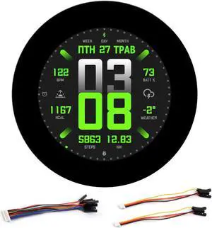 Waveshare ESP32-S3 2.8inch Capacitive Touch Round Display Development Board, 480x480, 32-bit LX7 Dual-core Processor, Supports WiFi & Bluetooth, ESP32 with Display