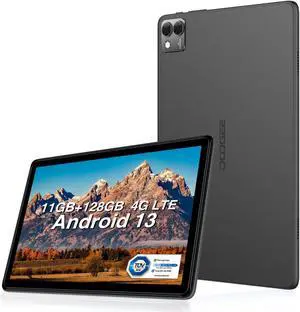DOOGEE Android 13 Tablet T10S 10 incht IPS FHD Screen,11GB RAM + 128GB ROM (Expand 1TB), TUV Low bluelight, 6600mAh Battery, 8MP+5MP Camera, Widevine L1 Tablet Android
