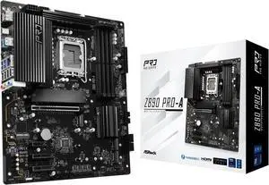 ASRock Z890 Pro-A Motherboard Intel Core Ultra LGA1851 RL-ILM DDR5 8666 MHz 256 GB ATX Motherboard PCIe 5.0 ASRock Z890 Pro-A Motherboard Intel Core Ultra LGA1851 RL-ILM DDR5 8666 MHz 256 GB ATX Motherboard PCIe 5.0