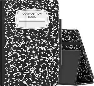 MoKo Case Fits All-New  Kindle Fire HD 10 & 10 Plus Tablet (13th/11th Generation, 2023/2021 Release) 10.1" - Slim Folding Stand Cover with Auto Wake/Sleep, Black Notebook