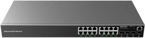 Grandstream GWN7802P Enterprise Layer 2+ Managed Network Switch | 16 Gigabit Ethernet Ports, 4 Gigabit SFP Ports, 16 PoE Ports