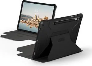 UAG Designed for Samsung Galaxy Tab S9 Plus Case 12.4" 2023 SM-X810 Metropolis SE Black, Multi-Angle Kickstand Folio with Auto Wake/Sleep & S Pen Holder Rugged Protective Cover by URBAN ARMOR GEAR