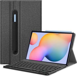 Fintie Keyboard Case for Samsung Galaxy Tab S6 Lite 10.4 Inch 2024/2022/2020, Slim Stand Cover with Secure S Pen Holder Detachable Wireless Bluetooth Keyboard, Gray