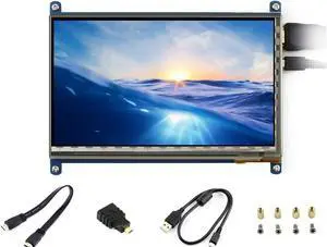 Waveshare 7 inch Capacitive Touch Screen IPS Display HDMI LCD Module 1024x600 Touchscreen for Raspberry Pi 4/3/2/1 Model B/B+/A+/BeagleBone Black/Banana Pi, Windows 10/8.1/8/7