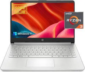 HP 2023 14 Laptop for Productivity and Entertainment,14" FHD Display, 8GB RAM, 256GB SSD, AMD Ryzen 3 Processor Upto 3.5GHz, Type-C, HDMI, Fast Charge, 10 Hrs Long Battery Life, Windows 11