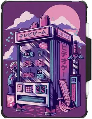 CASETiFY Impact Folio Case for iPad Pro 11" (3rd/4th Gen) - Retro Vending Machine - Clear Black