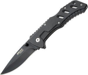 Bear Edge Assisted Lockback Folding Knife, 3" High Carbon Stainless Steel Blade, Assisted Opening w/Pocket Clip & Lanyard Hole (61117)