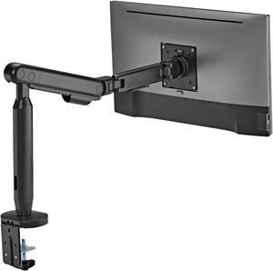 HEXCAL Single Monitor Arm, Up to 35 inches Monitor Mount, 11 kg (24.2 lbs) with Built-in Cable Management and Free VESA 75x75mm or 100x100mm - Black