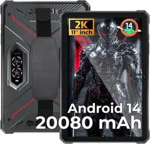HOTWAV R9 Pro 2025 Rugged Android 14-2K 11 Inch 20080mAh Waterproof Tablet, 20GB+256GB/2TB SD Outdoor Tablet, 64MP+16MP Camera IP68&IP69K/Dual SIM 4G/WiFi 5/Face ID, GPS/OTG/Camping Lanten