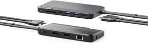 Alogic Portable Dock for Mac 10-in-1 with Dual Display 4K 60Hz Support - Dark Grey |