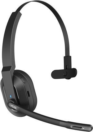 EKSA H5SE Bluetooth Headset, Wireless Headset with Microphone ENC Noise Cancellation [45hrs Playtime & 33ft Range], Wireless Business Headphones for Office/HomeOffice/Remote Work/Call Center